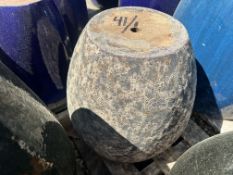 Grey Rust Clay Planter 15" x 17"h (Retails $159 )
