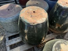 {LOT}(2) Matching Magma Clay Planters 14" x 20.5"h (Retails $249)