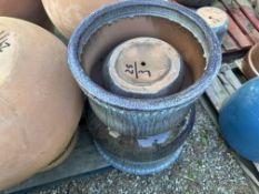 {LOT} (3) Asst. Size Matching Style Clay Planters (Retails $100-$235)