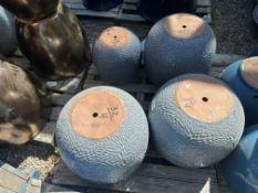 {LOT} (4) Asst. Size Matching Style Clay Planters (Retails $195 each)
