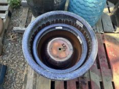 {LOT} (3) Asst. Size Matching Style Clay Planters (Retails $100-$235)
