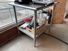 Stainless Steel Top Table, 36" x 30" x 35" H, (No Contents)