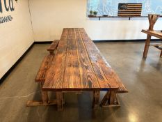 10' x 29" All Wood Communal Dinning Table w/ Bench's
