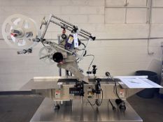 JGA Packaging Equipment Labeling Machine #TLA-1 SN:170924 w/ (3) New Rolls of Plastic Labeling