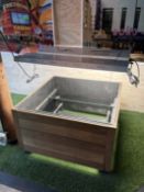 {LOT} Hydroponic Grow Table 46" x 46" x 29"H w/ Reservoir, Base Unit 98" x 27" x 24H, and (6) T5