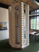 Hydroponic 1,216 Head Vegetable Tower 11'H x 6'W, W/ Plumbing and (16) Lights (Assembled)