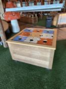 {LOT} Hydroponic Grow Table 46" x 46" x 29"H w/ (2) T5 Lighting Fixtures (No Reservoir)