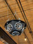 {LOT} (2) Custom Built Speakers Passive Baritone Hemisphere Speakers w/ (2) Foam Sound Boards