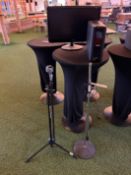 {LOT} Apc Power Back Up Supply, Monitor, and (2) Tripods