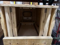 Custom Crate 73"L x 38"W x 52"H w/ Hydraulic Lift Cart