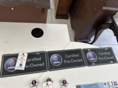{LOT} (3) SAAB CPO License Plates