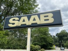 Outside "SAAB" Sign Insert, Approximately 12' x 3', (Ladder & Tools Needed For Removal)
