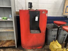 Bulk Oil Storage Tank w/ Dispenser & Pump, Approximately 45" x 63" x 28"