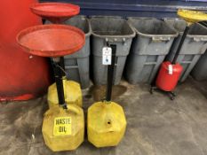 {LOT} (3) Portable Oil Drain's, Missing One Top