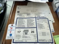 {LOT} (4) Assorted SAAB & Cadillac Window Stickers