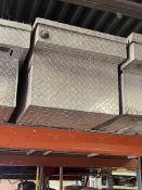 Diamond Plate Lockable Truck Tool Box Full Size Bed Rail to bed Rail (No Key)