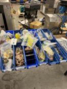 {LOT} Asst Brass and Copper Fittings in 12 Bins