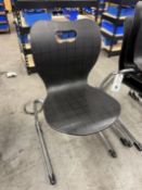 {LOT} (7) Chrome Leg Stack Chairs