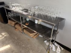 Stainless Steel Table w/ SS Undershelf  7' x 14" x 32"H