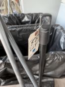 {LOT} Janitorial C/O: Vacuum, Dust Pan, Brooms, and (2)Trash Cans