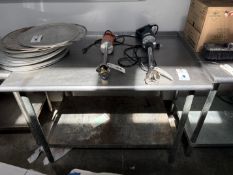 Stainless Steel Table w/ Galvanized Undershelf 4' x 30" x 36"H