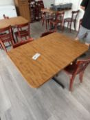 {LOT} (5) Wood Tables 42" x 30" x 30"H, (2) Wood Tables  30" x 30" x 30"H, (25) Wood Ladder Back