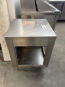 Portable SS Table w/ SS Undershelf 2' x 2' x 32"h