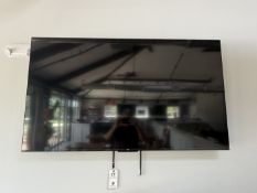 65" TCL Wall Mounted Flat Screen TV w/ Remote and Wall Mount