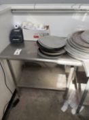 Stainless Steel Table w/ Galvanized Under Shelf 3' x 24" x 36"H