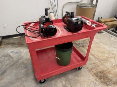 {LOT} Cart Hose, Dolly, 8' Step Ladder, and Janitorial