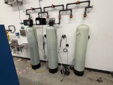 {LOT} (3) Size 1465 Fiberglass Pressure Vessels w/ (3) Pentair Controllers (Requires Some