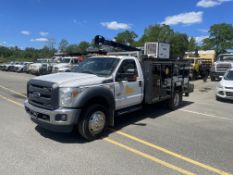 2015 Ford F-550 6 Wheel Utility Body Repair Truck, Diesel, Auto Trans, 3000lb Maintainer Crane, 6"