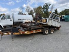 2003 Premier Trailer, Wood Deck, Pintle Hitch, 18', Breakaway System w/Dual Drop Down Ramps, VIN#:
