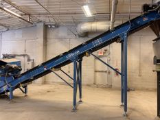 PULVERIZING LINE- Cullet Dryer Infeed Power Incline Conveyor, s/n ACY2426-103020, 24"W x 26'L, (Sold