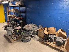 Balance of Maintenance Room Including Motors from 2-10 HP, Valves, Tubing, Hose, Belts, Gaskets, and