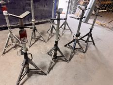 Lot of (4) B&B 2500 Lb. V-Head Pipe Stands
