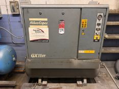2007 ATLAS COPCO GX11F 15 HP Rotary Screw Air Compressor, s/n AII167343