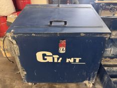 GIANT W-5 Vibratory Finisher, s/n 2546, 15" x 39" Tub Dimensions, 5 Cu.Ft Capacity