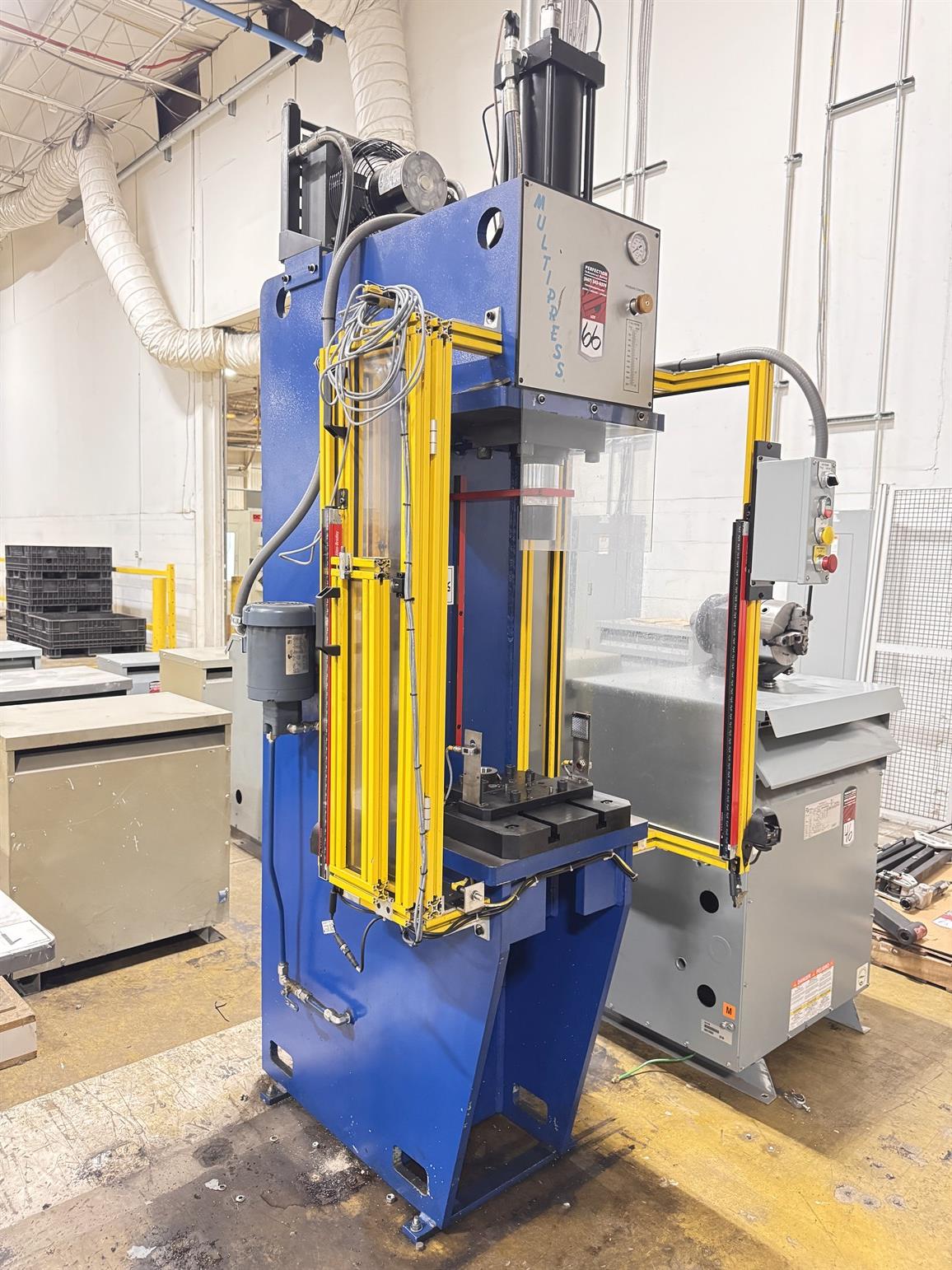 MULTIPRESS M5P-20F Hydraulic PLC Press, s/n M-6706, Allen Bradley PLC Control, 14" x 20" Bed,