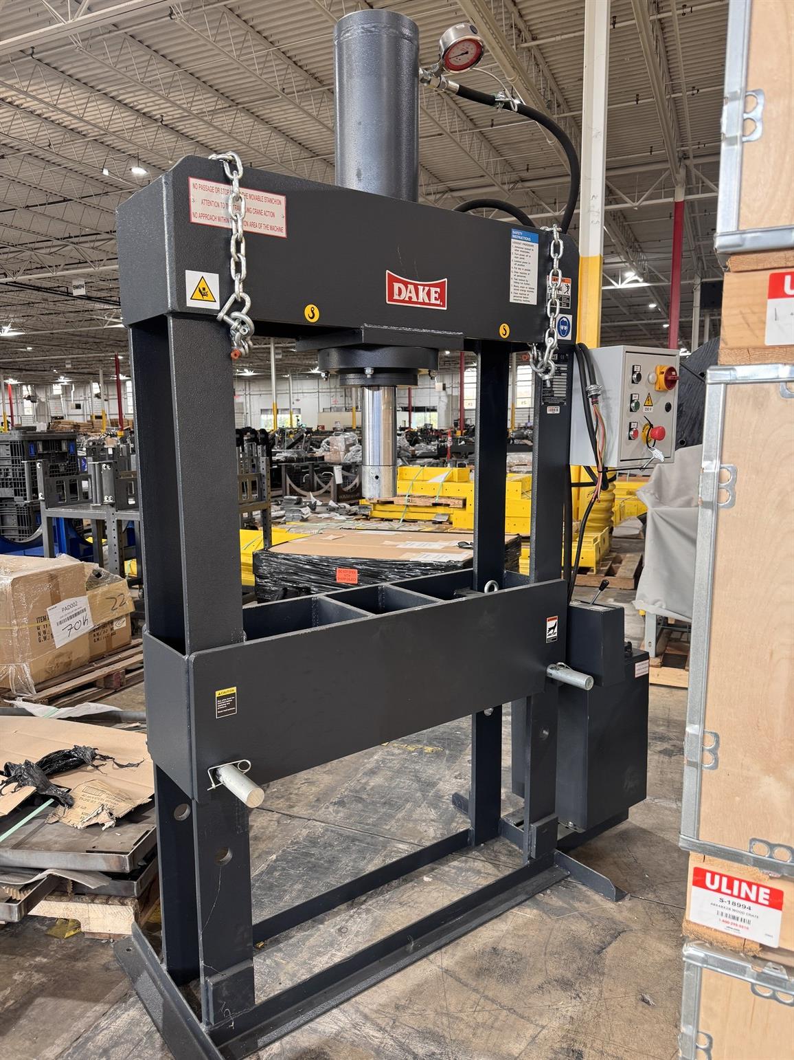DAKE PSS 70 Hydraulic H-Frame Shop Press, s/n 7875, 70-Ton Capacity