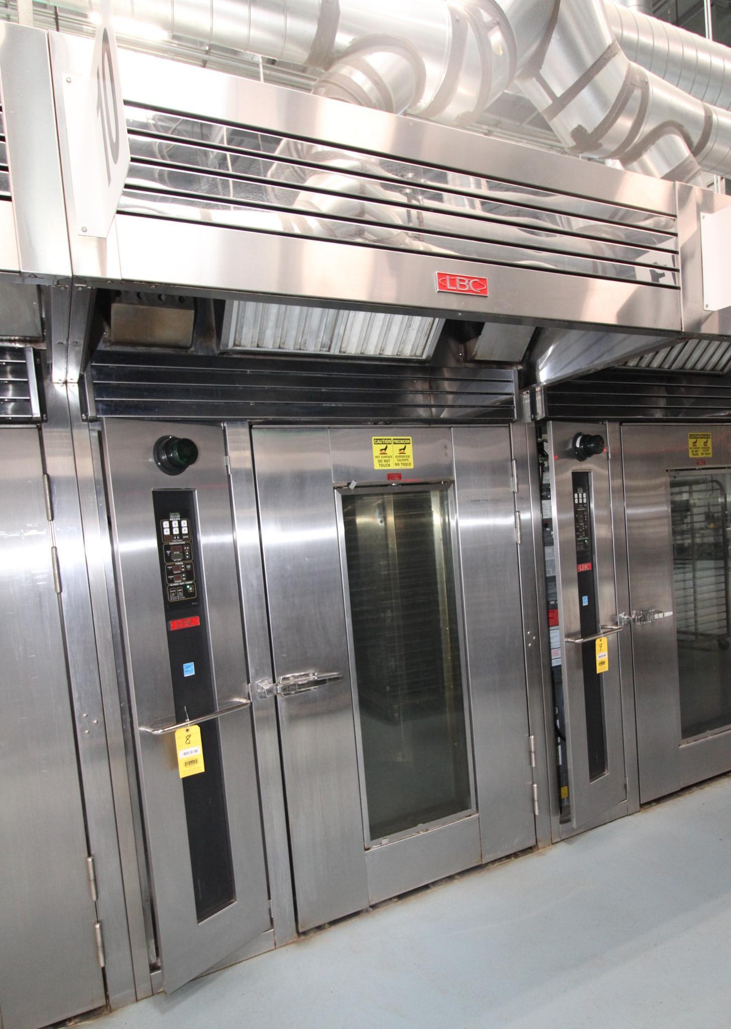 DOUBLE RACK OVEN, LBC BAKERY EQUIPMENT MDL. LRO-2G5, Mfg. 2019, dbl. rack rotating oven used for hig