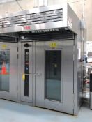 DOUBLE RACK OVEN, LBC BAKERY EQUIPMENT MDL. LRO-2G5, Mfg. 2019, dbl. rack rotating oven used for hig