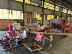 TROLLEY MOUNTED SUB ARC MANIPULATOR, WELDWIRE, 14' X 14', Lincoln motorized slide control (Located a