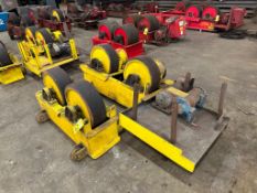 TANK TURNING ROLL SET, KOIKE ARONSON, 40 T.cap., w/ driver & idler (Located at: Greens Bayou Pipe Mi