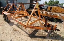 TRAILER, WHEELER 3 REELS, Mfg. 2000, 72"W. x 15'L. bed, VIN: 5E3SU28N0Y1000078, Lic. 715216J (TR09)