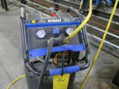 Kobalt Portable Tank-Mounted Compressor, 26 Gallon Tank, 4.5 SCM, w/ Hose Reel