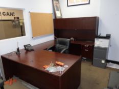 LOT: Contents of Rear Offices, Includes: Desks, TV, File Cabinets, Office Chairs, Monitors, Executiv