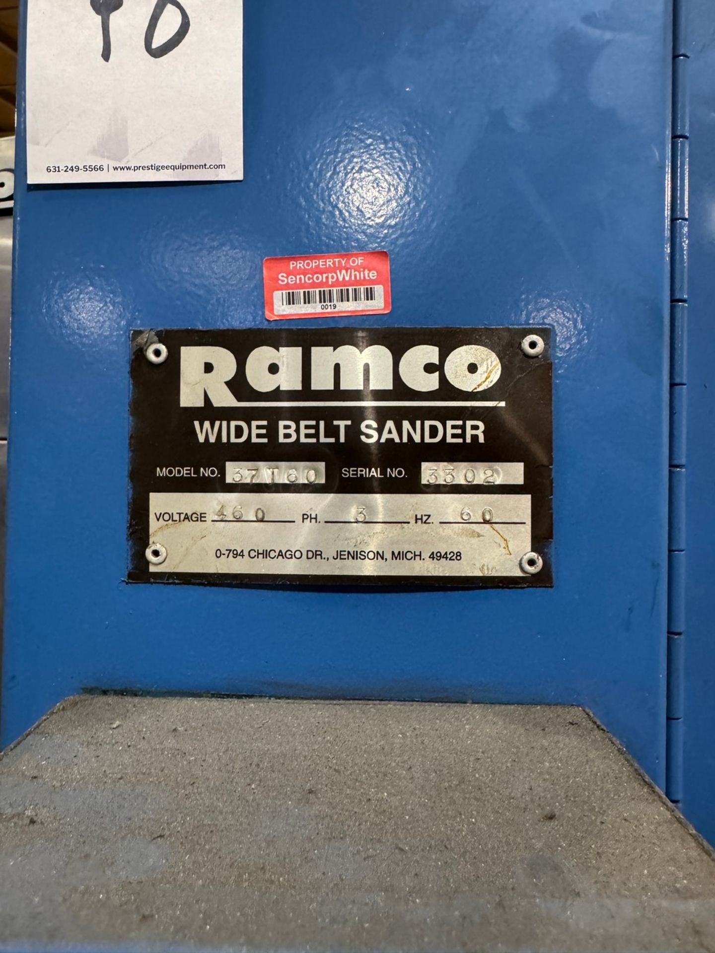 Ramco Model 37T60 36" Wide Belt Sander with Filtration System, S/N 3302 - Image 14 of 20