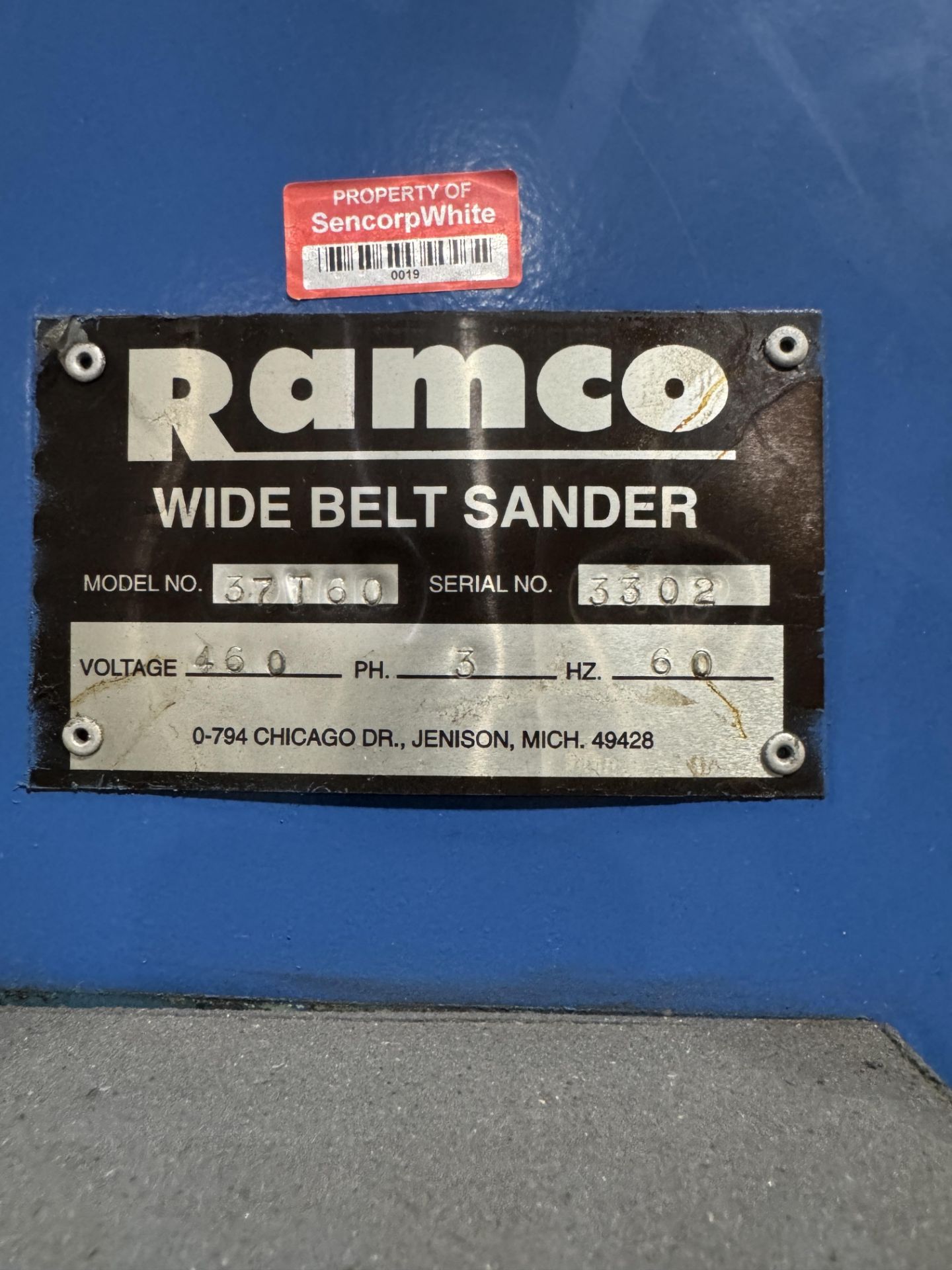 Ramco Model 37T60 36" Wide Belt Sander with Filtration System, S/N 3302 - Image 16 of 20