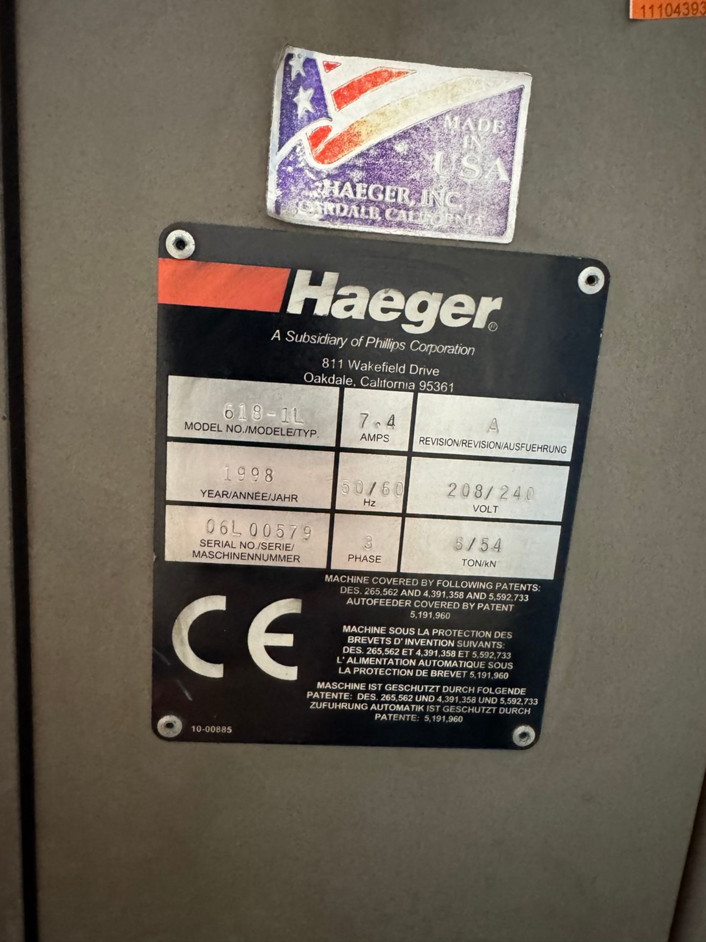 Haeger Model 618-1L 6-Ton Insertion Press - Image 6 of 6